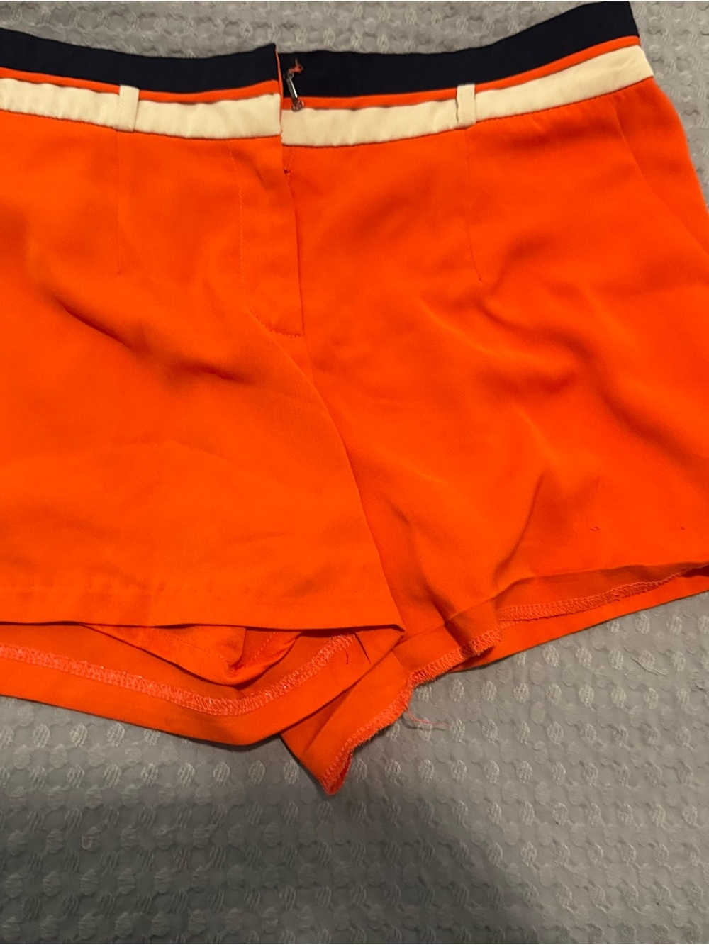Orange Womens Short with Contrast Waistband